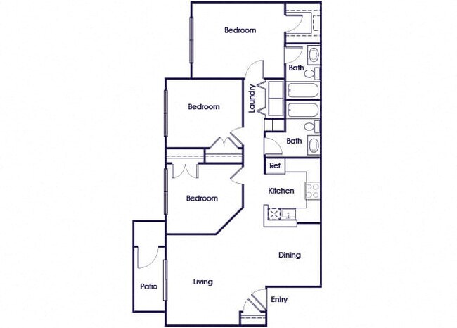 Floorplan - Riverwoods Apartments, Riverwoods at Lake Ridge Apartments & Riverwoods at Towne Square Townhomes