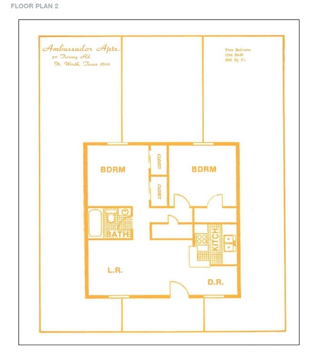 2BR/1BA - Ambassador Apartments