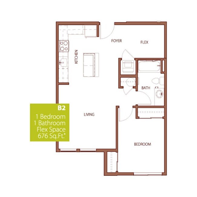 Primary Photo - 1 Bedroom Apartments with a Flex