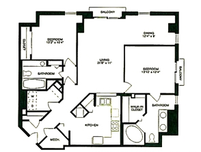 2BR/2BA - Mayfair