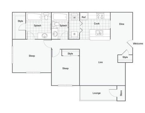 Floorplan - The Stinson Apartment Homes