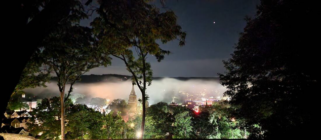 A foggy night over Naugatuck as seen from the front yard! - 116 Fairview Ave