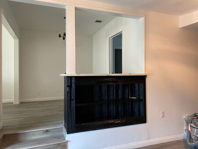 dining area with quartz bar seating - 17423 Burbank Blvd