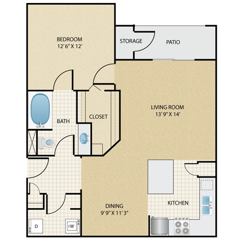 Floorplan - Stonepost Lakeside Apartment Homes