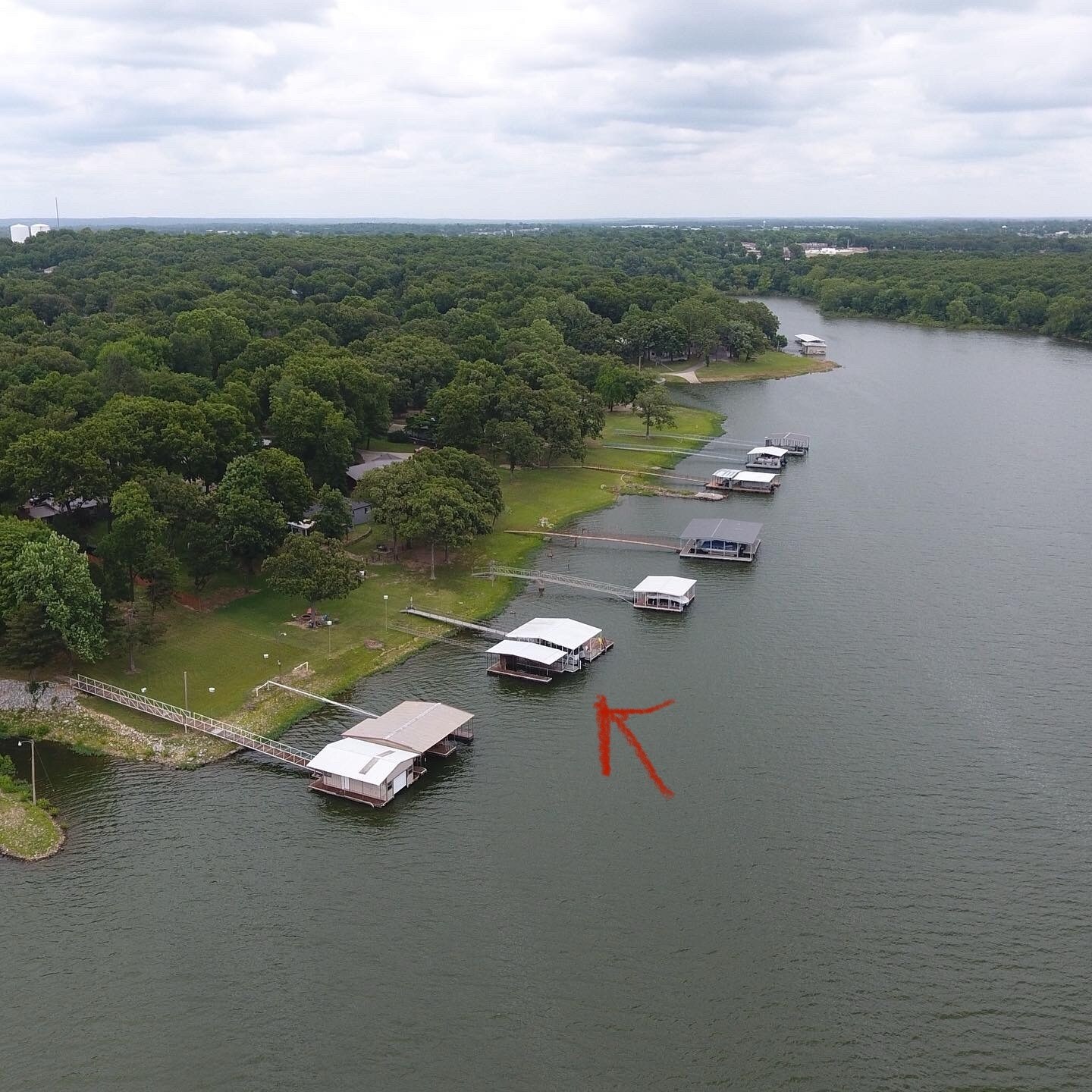 Private Dock (red arrrow - 1114 W 17th St