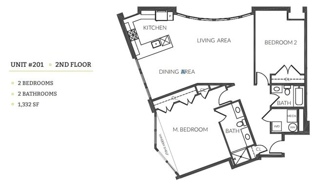 2BR/2BA - 3800 Lofts