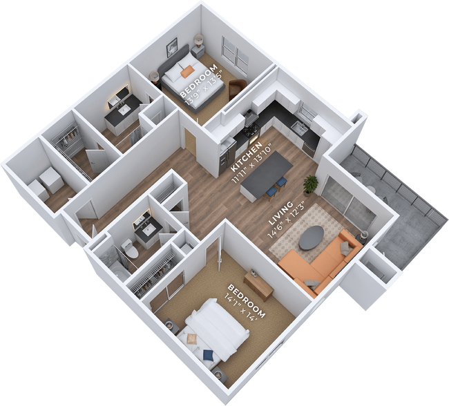 Floorplan - Fora Apartments
