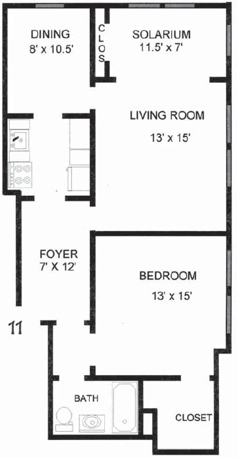 1BR/1BA - Ambassador Apartments