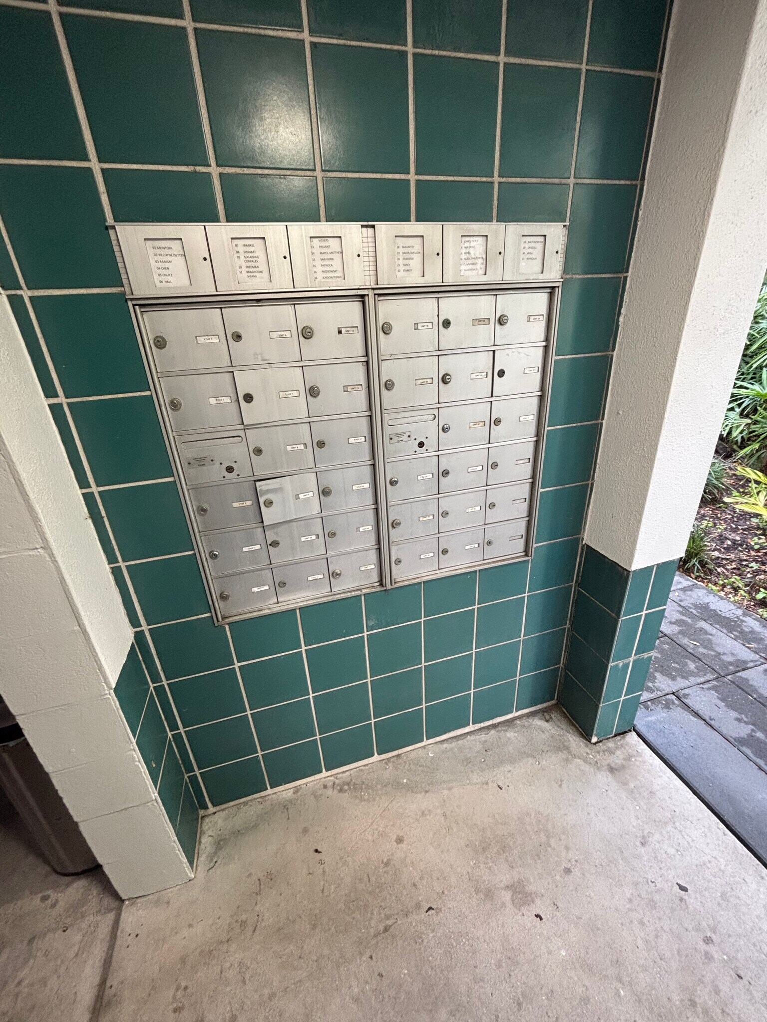 Mailbox on ground floor - 4950 Bayshore Blvd