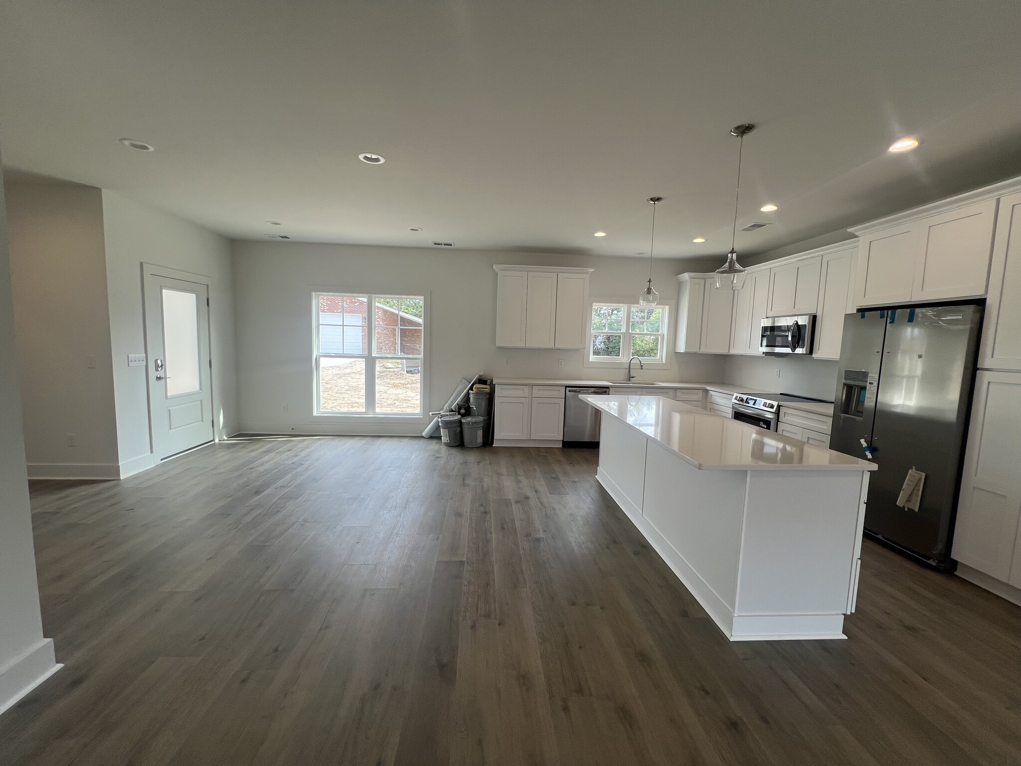 open floor plan for kitchen and dining areav - 132 Hargrove Dr