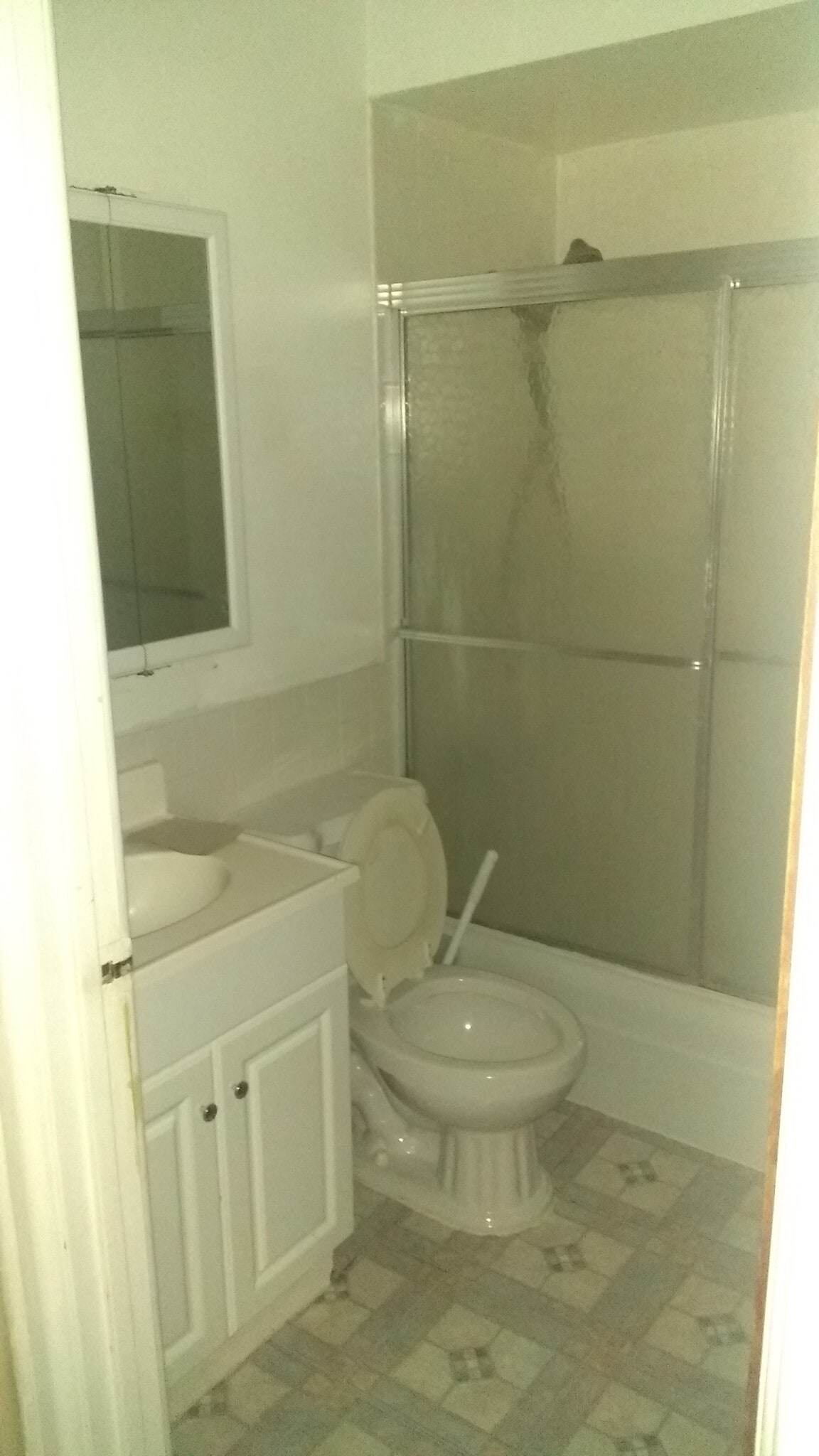 Bathroom with new cabinets - 5950 N Kenmore Ave