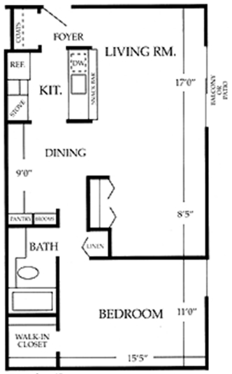 1BR/1BA - Arlington Manor Apartments