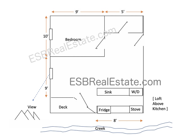 Layout - loft above kitchen area - 1830 22nd St