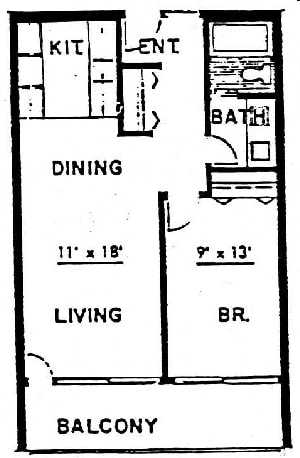 1BR/1BA - Fuller Apartments