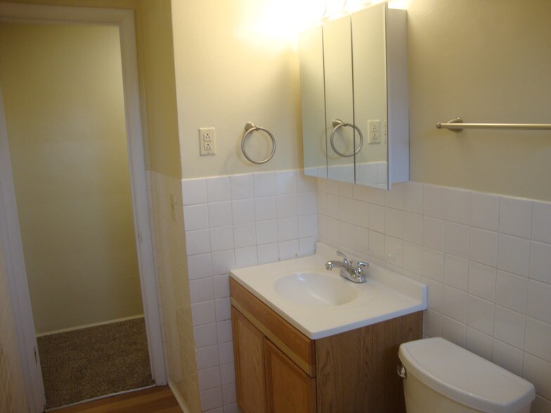 Bathroom vanity and medicine cabinet. - 2085 Revere Dr