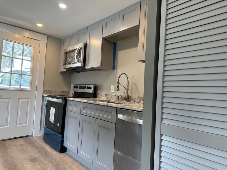 Kitchen driveway entry door - 33A Bridge St