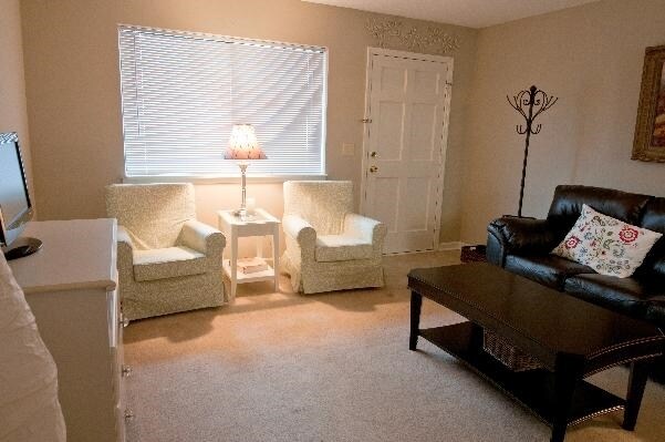 Living Room of 2 BR Unit - Center Court Apartments