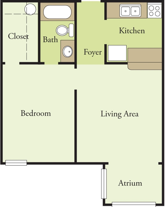 1BR/1BA - Park Avenue Villas