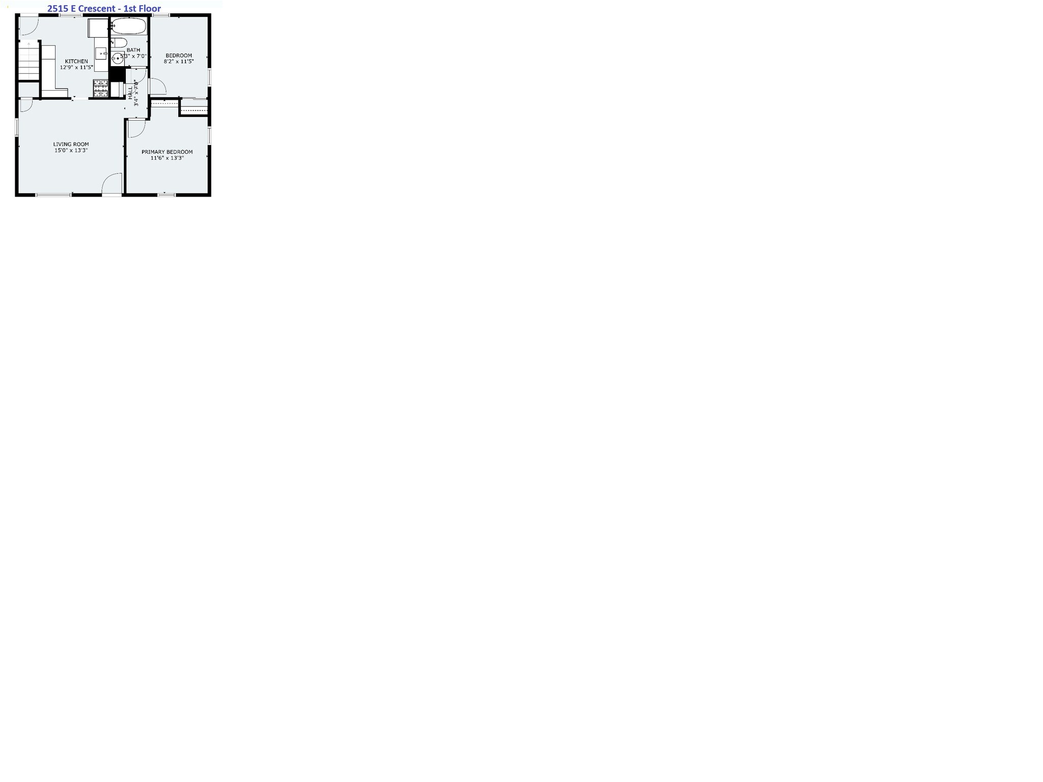 Floor Plan - 1st Floor - 2515 E Crescent St