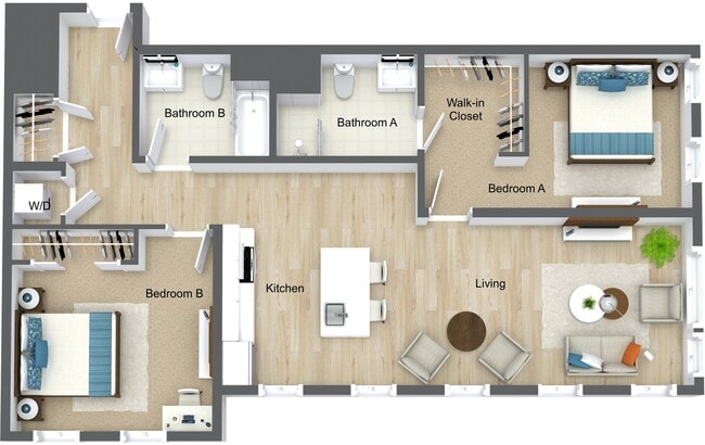 2 Bedroom 2 Bathroom - The Point at Weymouth