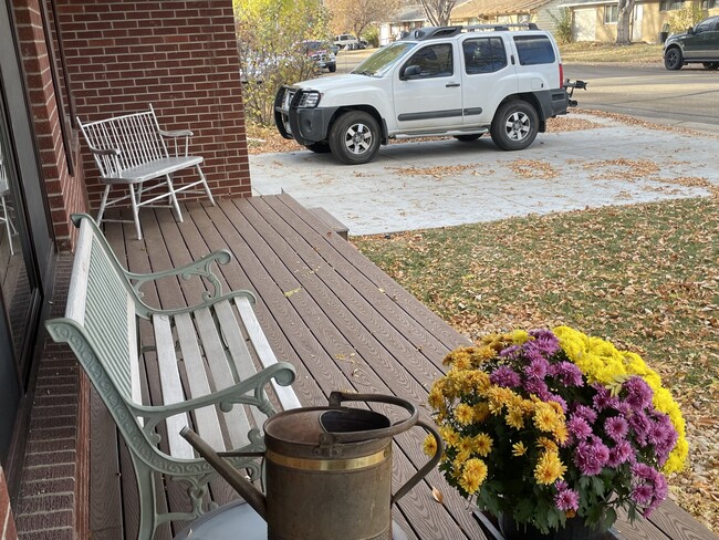 Private Covered Porch area to enjoy sunrise - 1726 Corey St