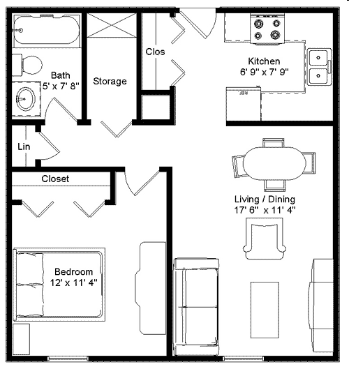 1BR/1BA - Capital Towers