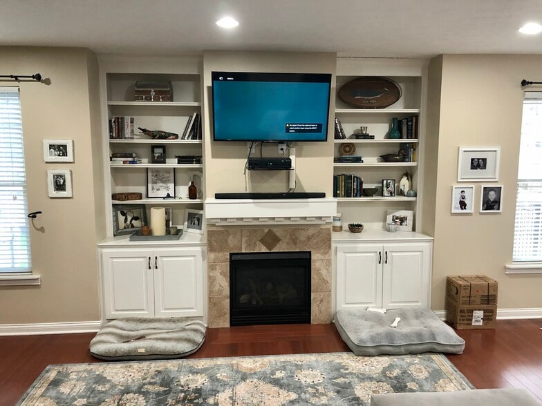 Entertainment Center, Gas Fireplace, Built In Shelves - 235 3rd Ave NE