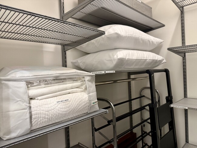 Extra linens and bedding for pull-out mattress - 2001 Biscayne Blvd