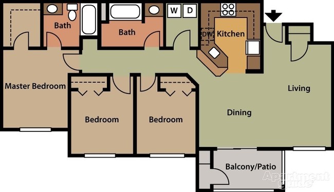 3BR 2 BA 1160 - Heritage at Draper