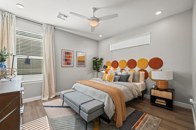 2B Unit Bedroom Staged - The Flats at Jasper