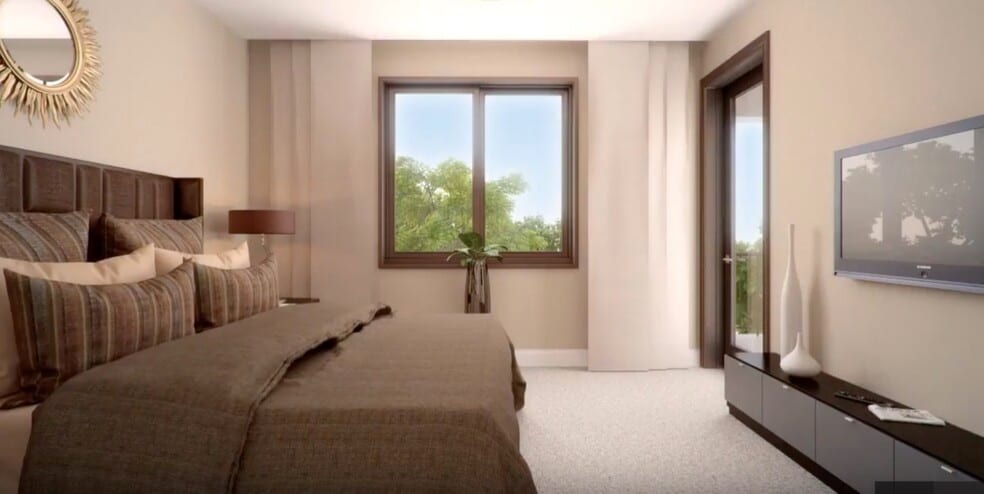 A furnished guest room for size purposes - 1030 3rd Ave S