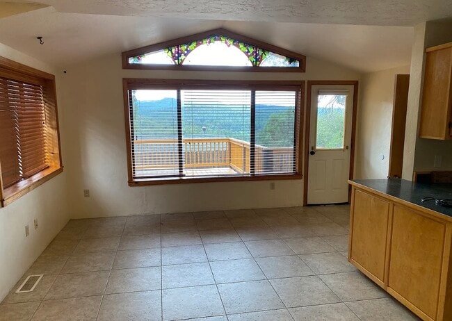 Dining area with breathtaking views - 491 E Juniper Dr