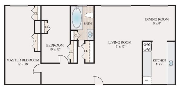 Floorplan - Dorilyn Terrace Apartments