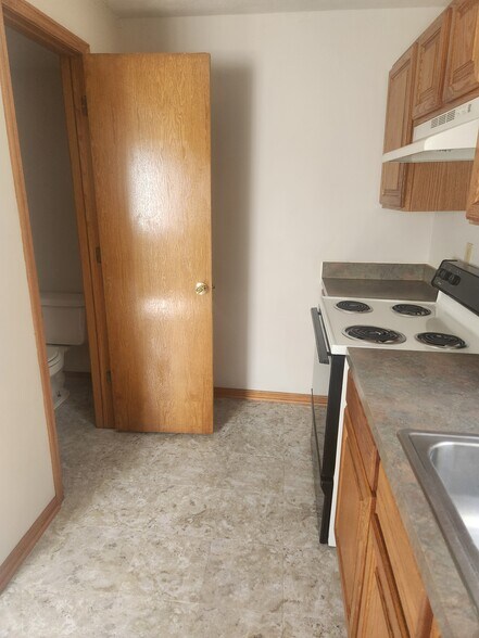 Kitchen showing half bath location - 107 Chestnut St