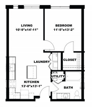 1BR/1BA - Hot Metal Flats