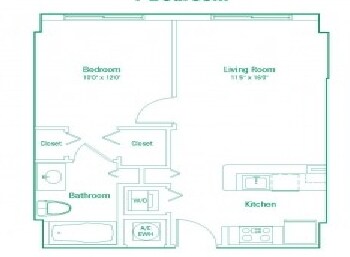 1BR/1BA - Emerald Terrace