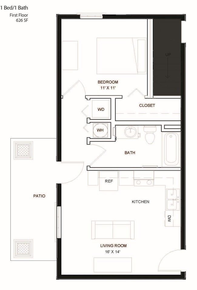 Tangerine - One Bed One Bath - Valencia at the Park