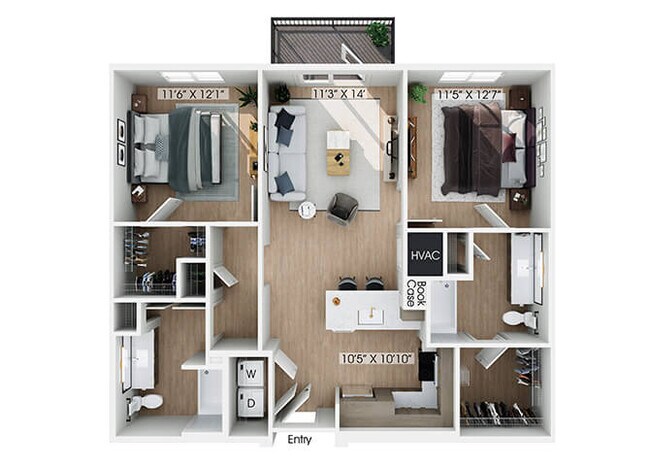 Floorplan - Hawkley Apartments