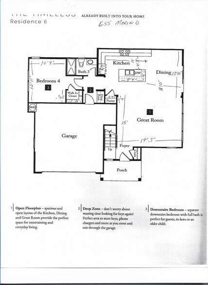 Floor Plan-Flr 1 - 655 San Marino Ct