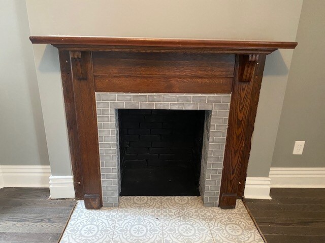 2nd floor back bedroom fireplace - 1468 S 2nd St