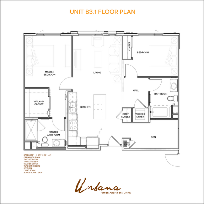 Floorplan - Urbana Chula Vista Luxury Apartments