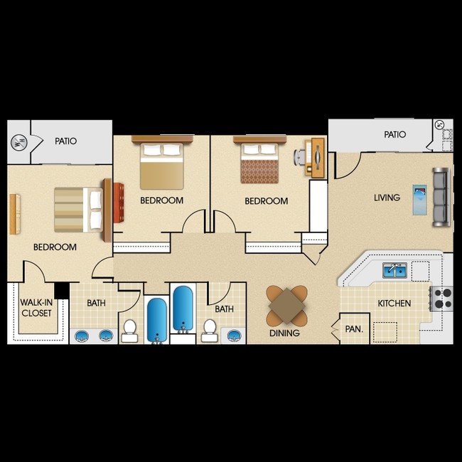 Floorplan - Arbor Lane Apartment Homes