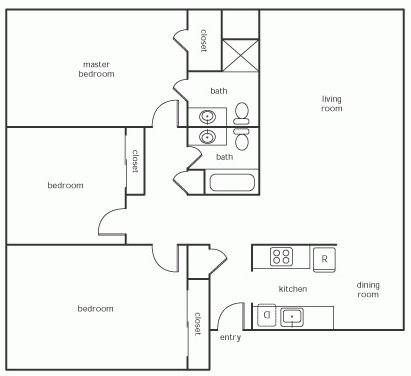 Floorplan - Crown East Apartments