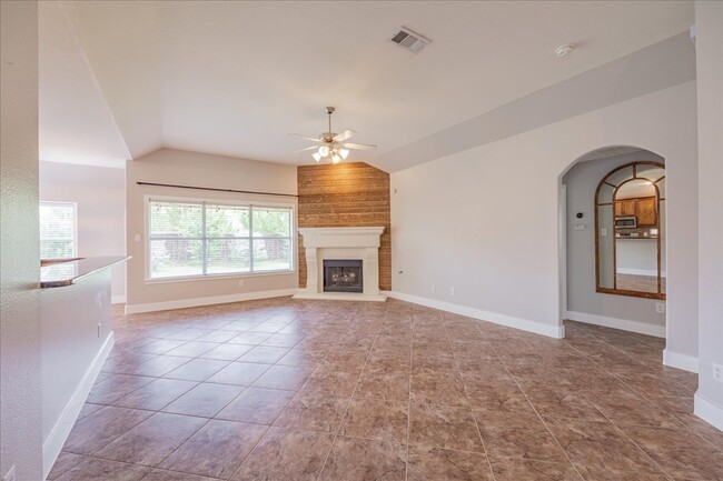 Living Room with Fireplace - 5604 Balmorhea Dr