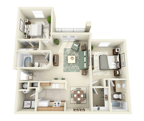 Floorplan - Courtney Downs Apartment Homes