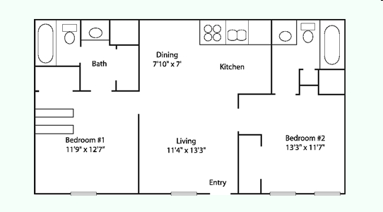 2BR/2BA - Springfield Manor