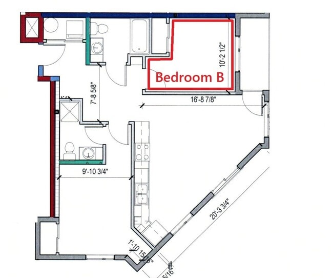 E - Bedroom B available to lease - The Pearl