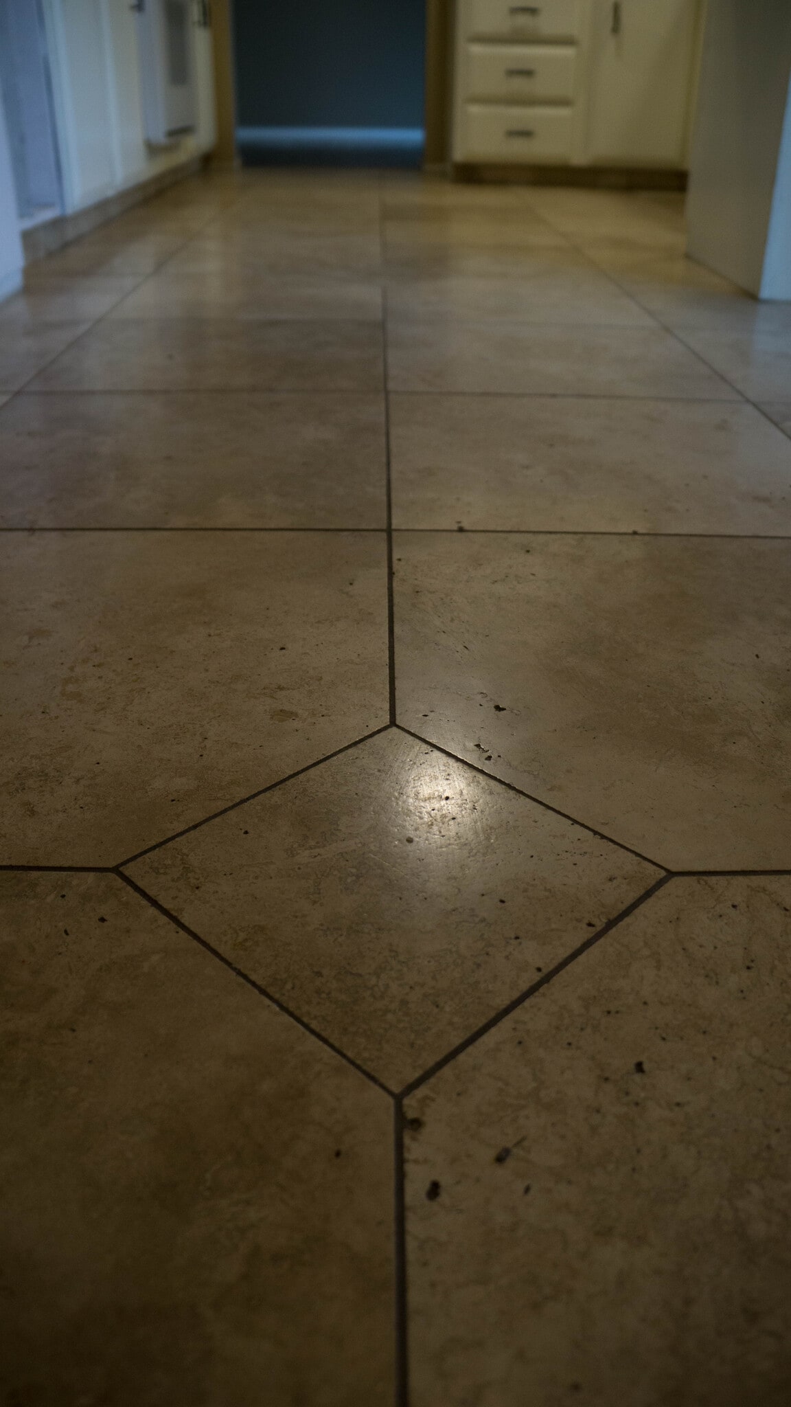 kitchen travertine floors - 730 East 2780 North
