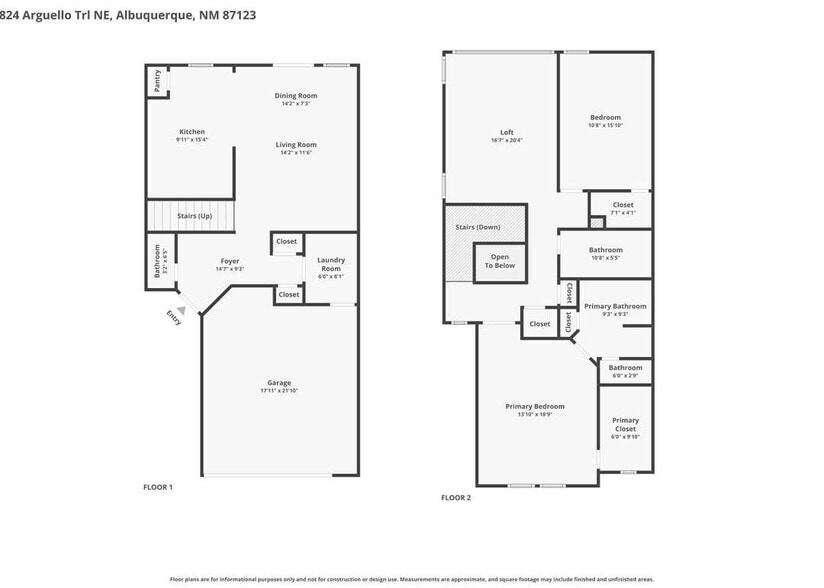 10824 Arguello Floor Plan - 10824 Arguello Trl NE