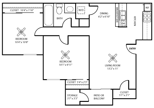 2BR1BTH.png - 23Hundred Apartments